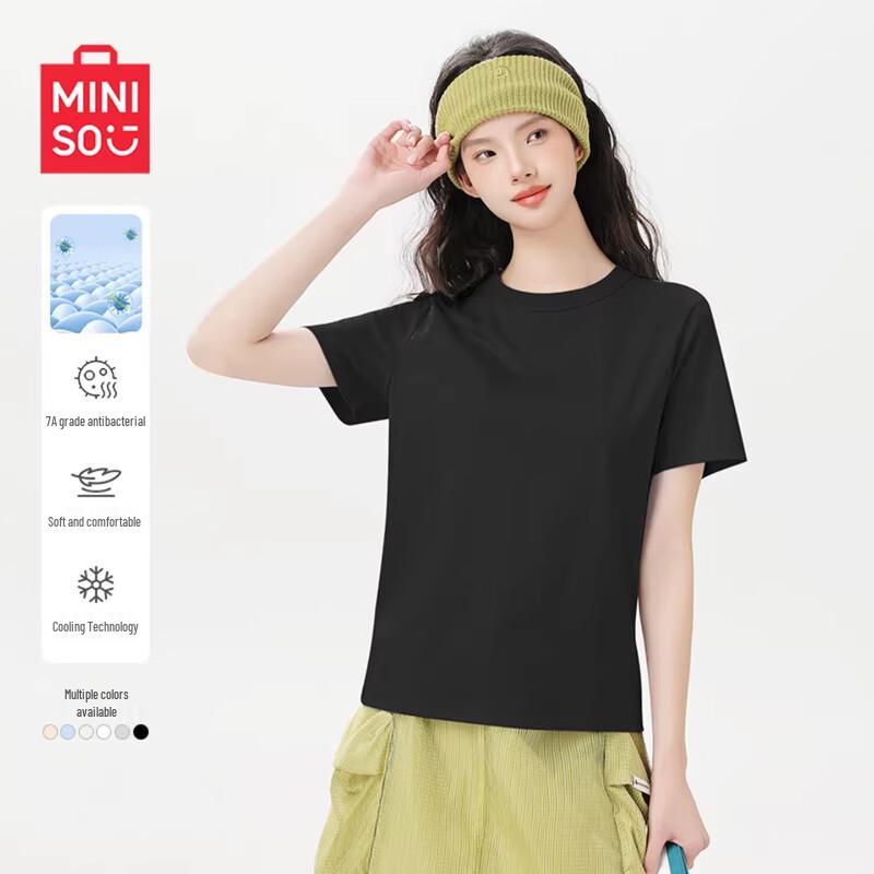 MINISO Женская антибактериальная футболка с коротким рукавом