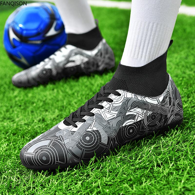 Футбольные бутсы унисекс с длинными ногтями, тренировочные граффити, искусственный капитан, спортивные тренировочные бутсы для мальчиков на открытом воздухе, детские футбольные бутсы