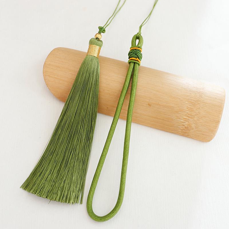 Nylon Pineapple Knot Hanging Rope with Tassels and Double Pull Rings - Car Gift Pendant
