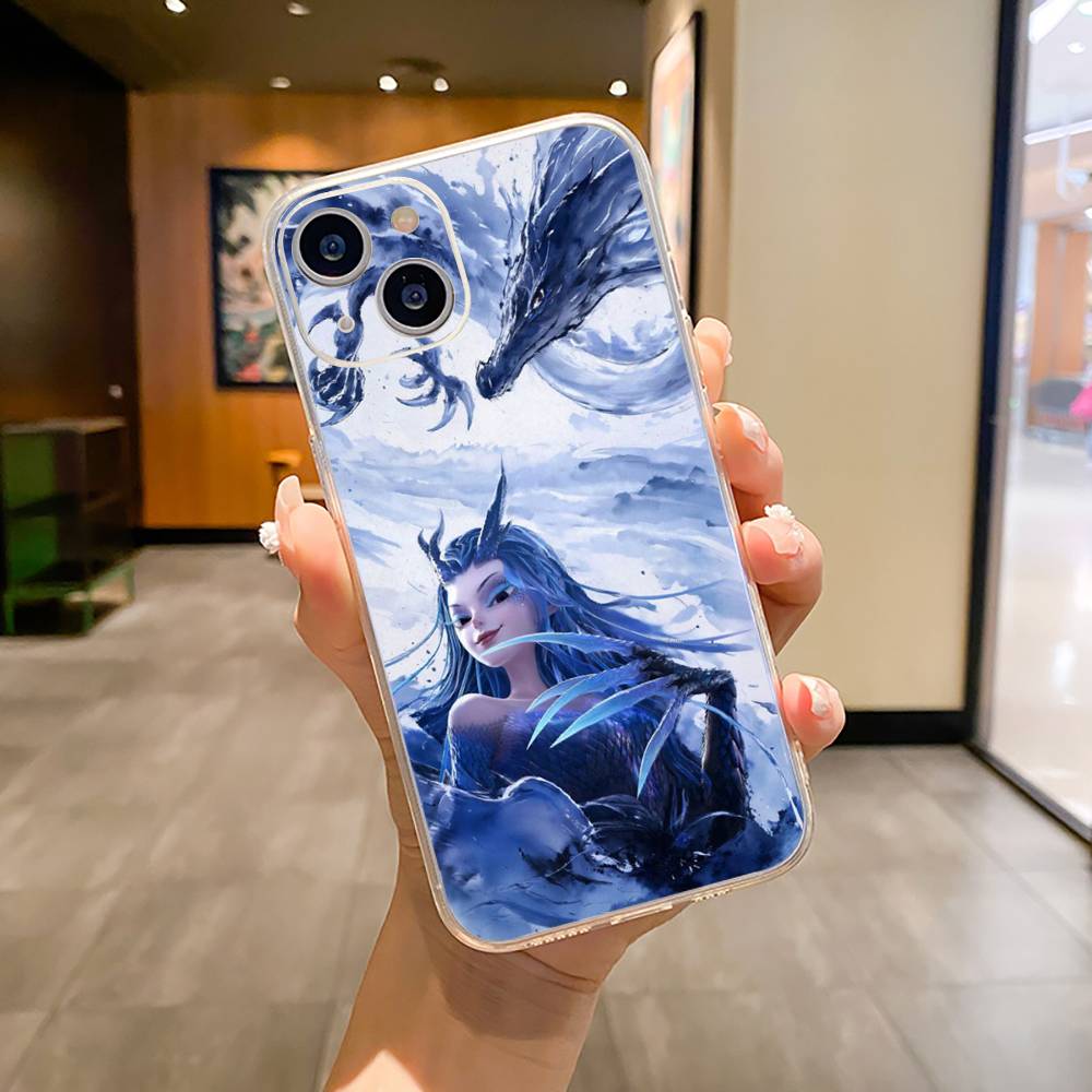 Горячий аниме чехол для телефона N-Z-Ne-zha Для iPhone17,16,15,14,13,12,11 ,Pro Max,16/15/14 Plus Прозрачная крышка