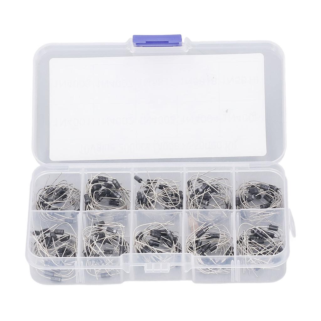 200 шт. Выпрямительные диоды 1N4001 - 1N4007 - 1N5819 Ассорти Набор для разработки продукции и обслуживания