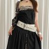 Gothic Leather Waist Belt Vintage Dress Jeans Belt Niche Women's Rivet Belt  Waist-Cinching