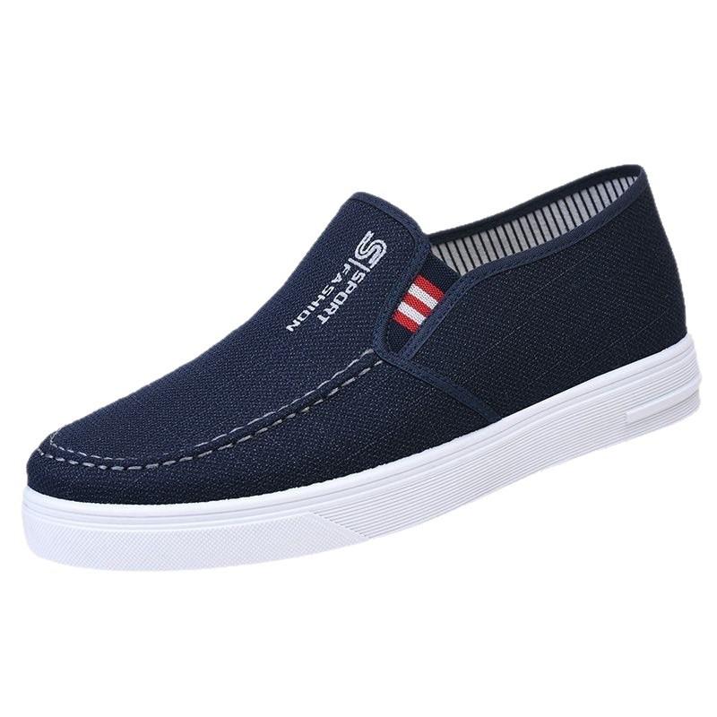 Men's Old Beijing Canvas Shoes, Soft Sole Casual Walking Shoes, Comfort Work Shoes for Middle-Aged and Elderly Men