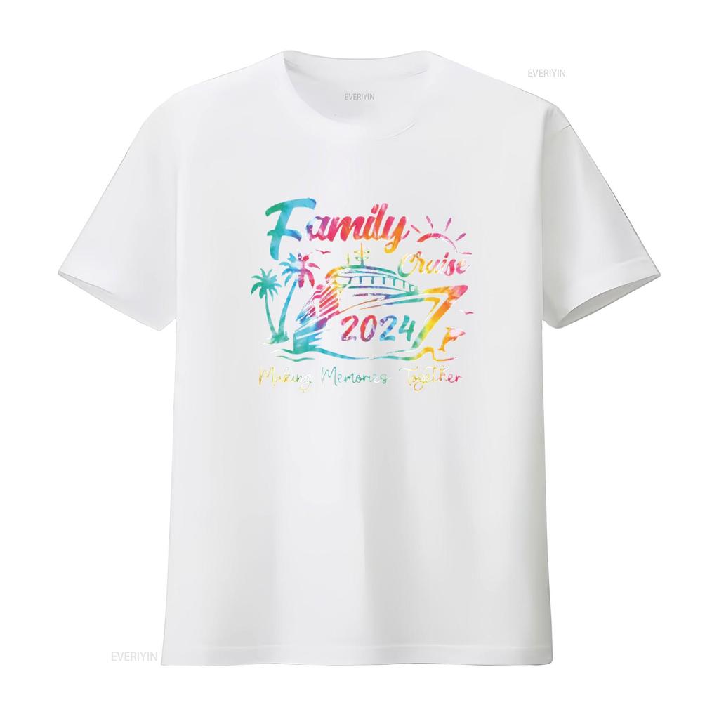 Mens Family Cruise T Shirt 2024 Vacation Making Memories Together Black Large vintage Washed fashion Stylish Soft Versatile