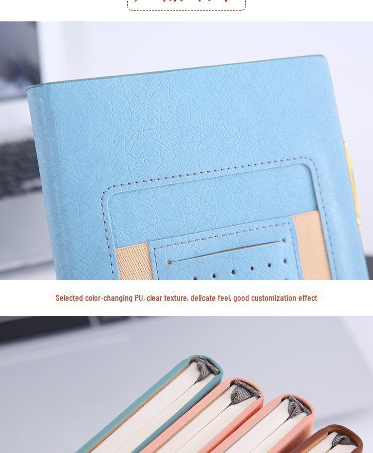 Творческий карманный блокнот формата А5 с держателем для ручки, настраиваемые страницы, компактный дизайн для студентов