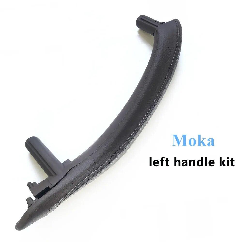 LHD Car Interior Left Right Passenger Door Pull Handle With Outer Leather Cover Trim Replacement For BMW X5 X6 F15 F16 2014-2018