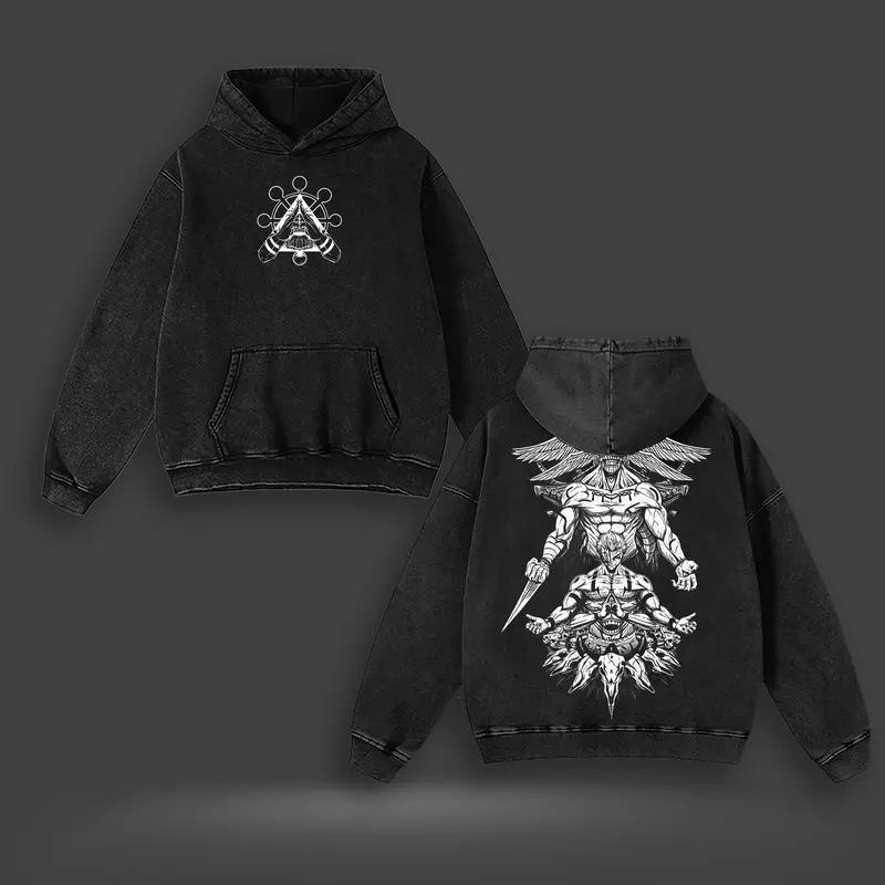 Одежда для аниме Jujutsu Kaisen Годжо Сатору Графические Худи для Мужчин Женщин Повседневные Хлопковые Худи Стираная Толстовка Уличная Одежда Харадзюку