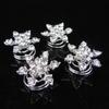3Pcs/10PCS Wedding Party Bridesmaid Hair Jewelry Bridal Bride Silver Blue Crystal Spiral Hairs Pin Clip Snowflake Accessorie