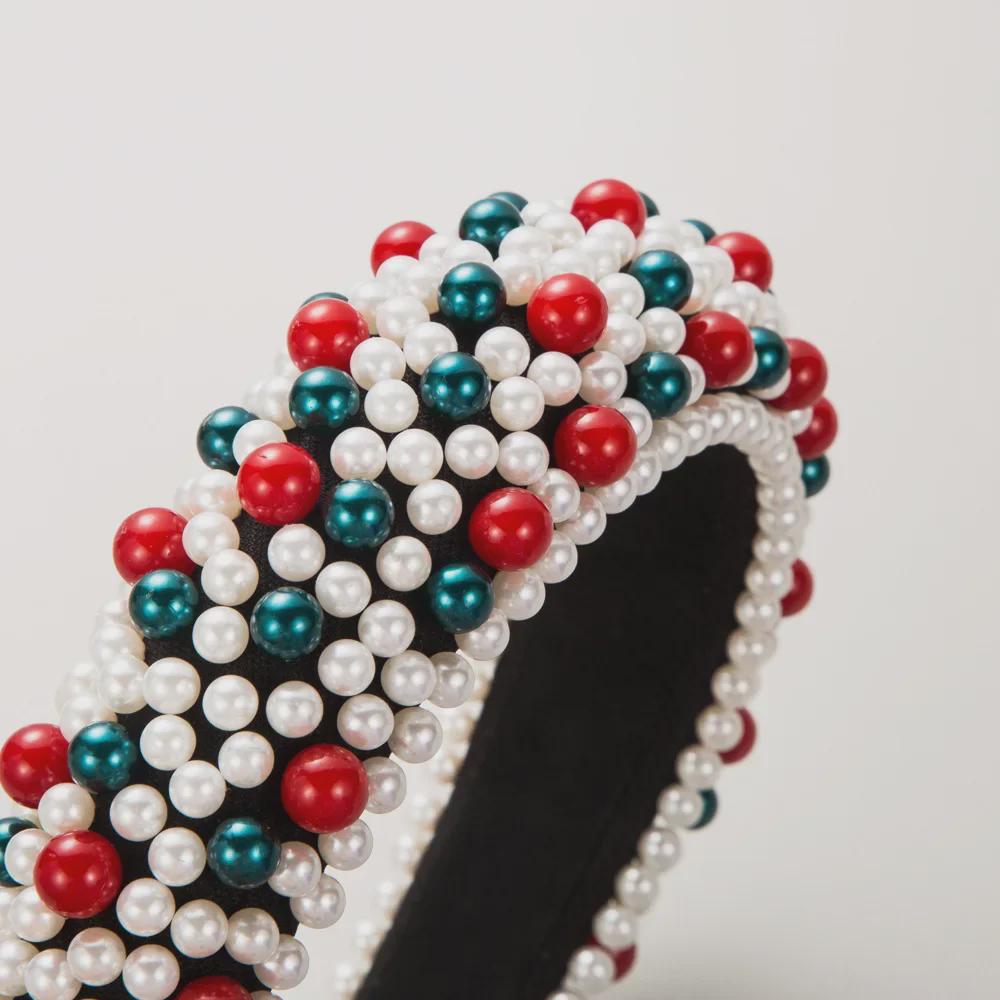 Korean High-End Valentine's Day Pearl Headband - Simple Sponge Design