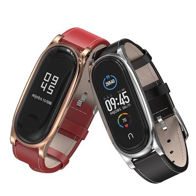 Ремешок для наручных часов, водонепроницаемый регулируемый мягкий встроенный цельный ремешок из искусственной кожи для Xiaomi Mi Band 3 4 5 6 7