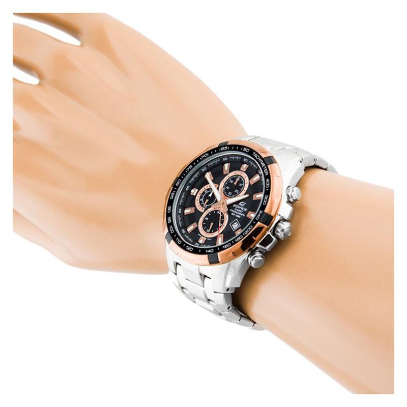 Casio EDIFICE простой повседневный модный деловой классический стрелочный с тремя циферблатами и шестью стрелками индикатор даты большой корпус водонепроницаемый кварцевый механизм EF-539D-1A5