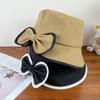 Korean Version Women's Bow Fisherman Hat Summer Sun Protection and Shading Sun Hat