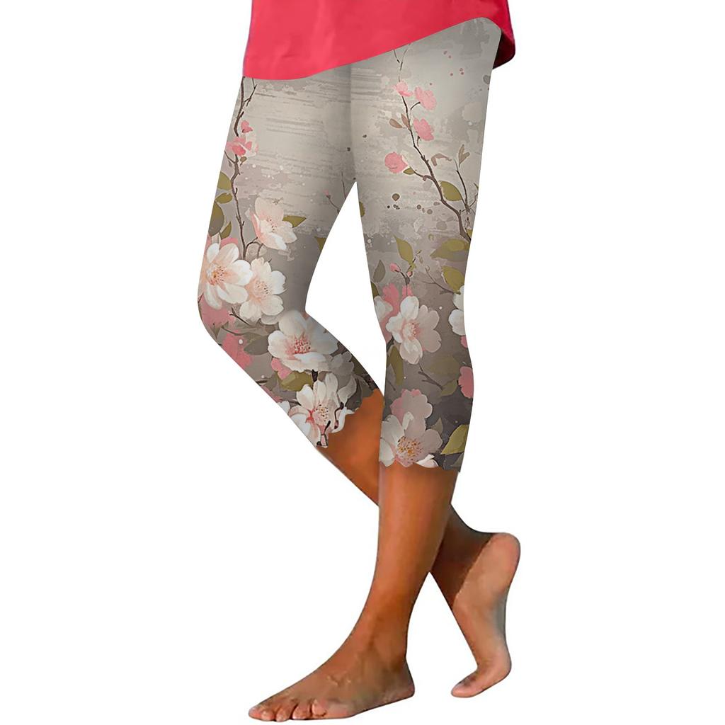 Летние женские леггинсы, укороченные брюки, однотонные узкие брюки с высокой талией для бега, йоги, тренировок в тренажерном зале