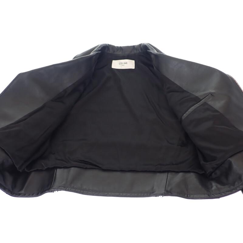 CELINE  2E134050O.38NO 38 Куртка косуха черная овчина Женская