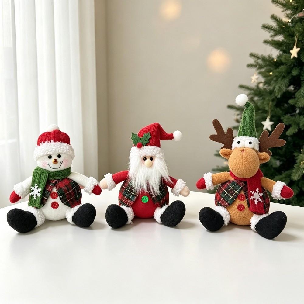 Snowman Elk Deer Doll Santa Claus Christmas Tree Pendant Christmas Tree Hanging Decorations Party