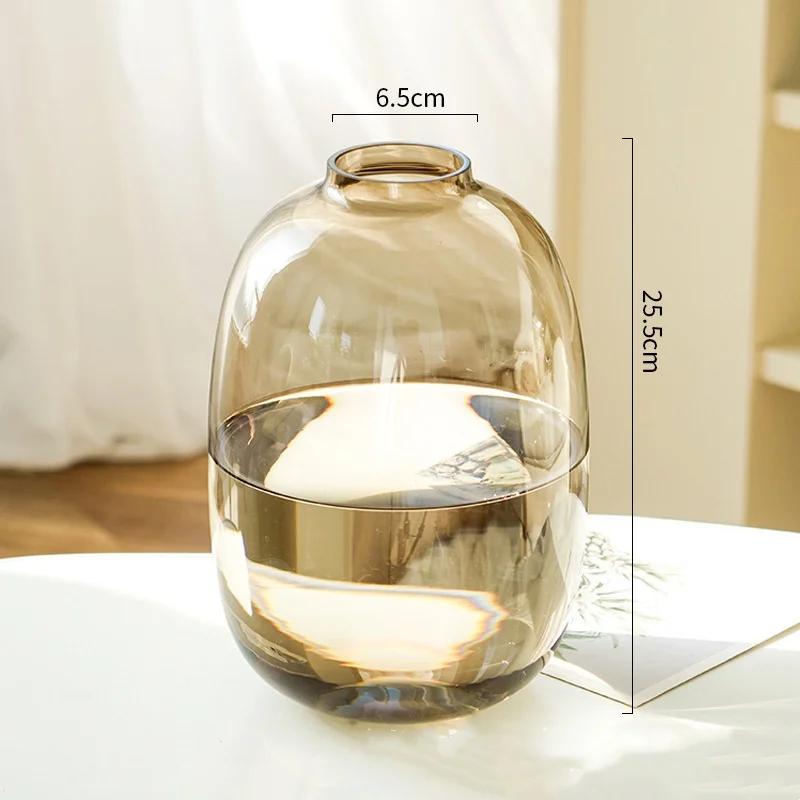 Прозрачная стеклянная ваза для гидропоники Стеклянный контейнер Прозрачная ваза для цветов Цветочные композиции Аксессуары Террариум Домашнее украшение