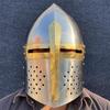 Templar Crusader Helmet Authentic Helmet 12th Century Medieval Great Helmet Cosplay, Prop, Display, Replica, LARP