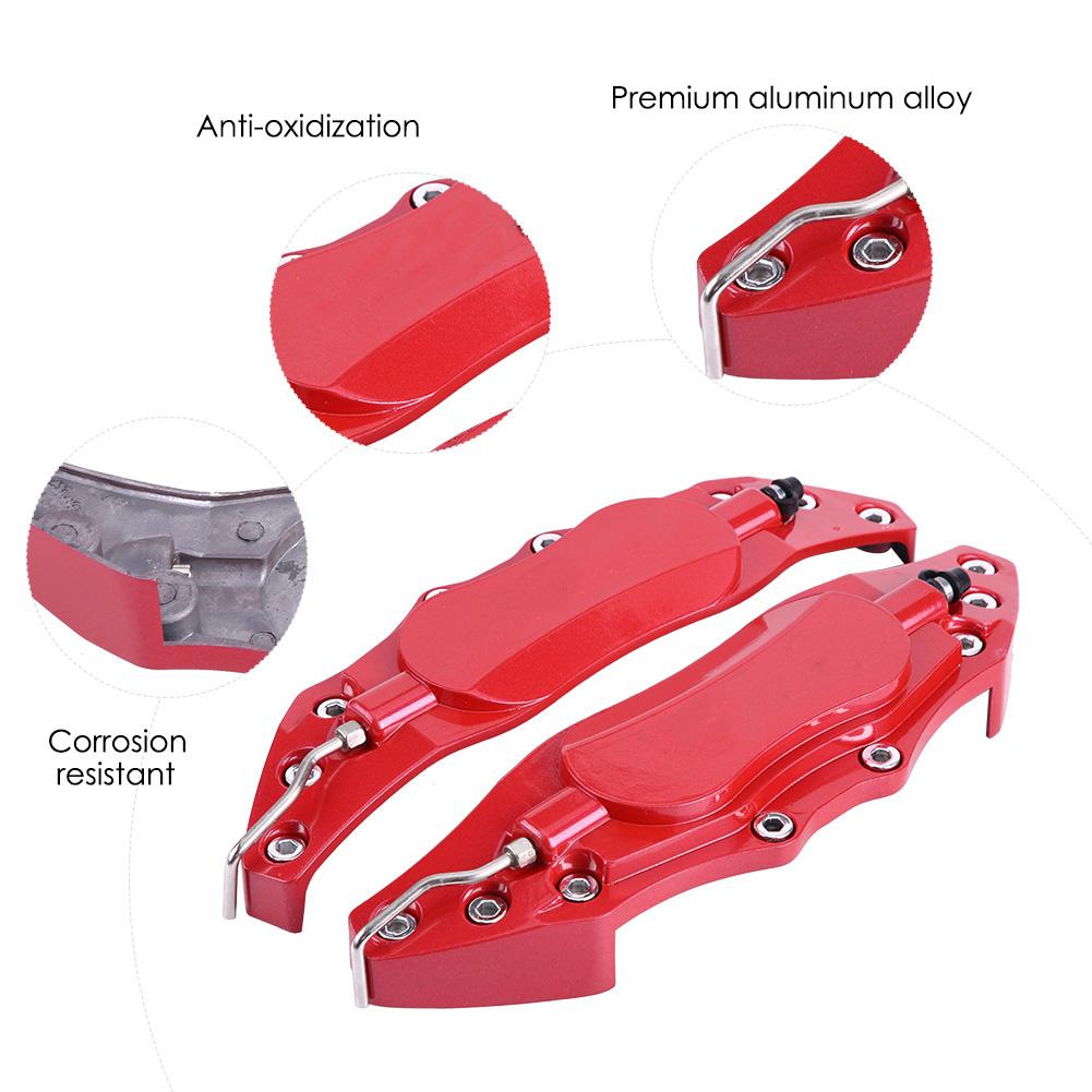 2pcs Car Aluminum Brake Caliper Protector Cover for Wheel Hub 16in 17in Medium