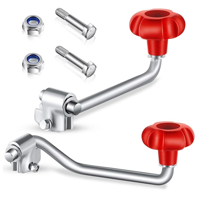 2 Sets Of Universal Trailer Plug Handle Replacement Plug Crank Suitable For Most Trailers, With Bolt Nut Washer-A87Q
