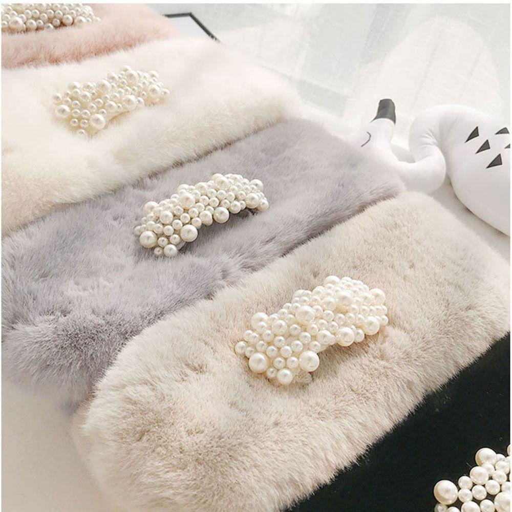 Thicken Shawl Faux Rabbit Fur Plush Neckerchief Wrap Neck Warmer Cross Scarf Solid Color