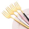 6Pcs/Set Tea Cake Snack Fork Dinnerware Cutlery Colorful Fork Set Mirror Stainless Steel Tableware Dessert Fruit Fork Silverware