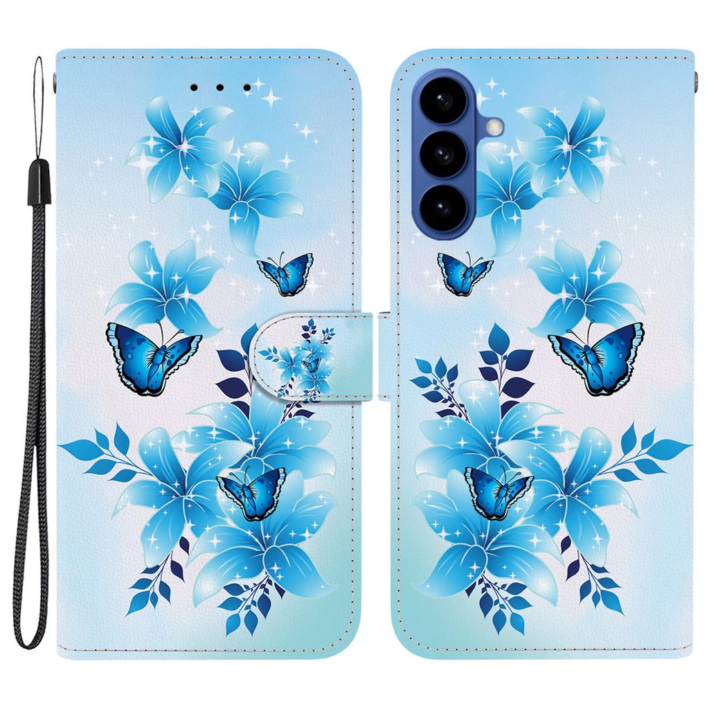 For Samsung Galaxy S26+ Case Pattern Printing Leather Flip Wallet Phone Cover with Lanyard