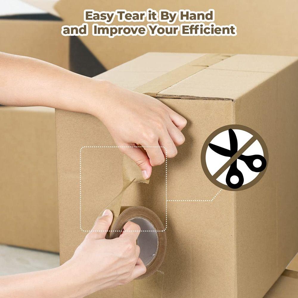 30 м/рулон самоклеящаяся упаковочная лента для запечатывания коробок коричневая крафт-бумажная лента
