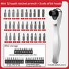 Mini ratchet 72 teeth small flying wrench socket multi-function dual-purpose ratchet screwdriver set
