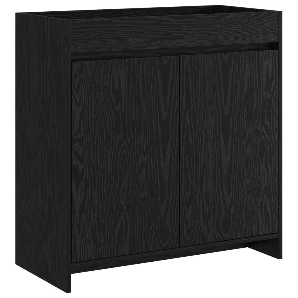 Bathroom Vanity Unit Black Oak 78.5 x 37.5 x 81 cm