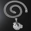 Trendy Men Hip Hop Dog Pendant Necklace with 13mm Cuban Chain Hiphop Animal Pendants Necklaces Fashion Punk Charm Jewelry Gifts