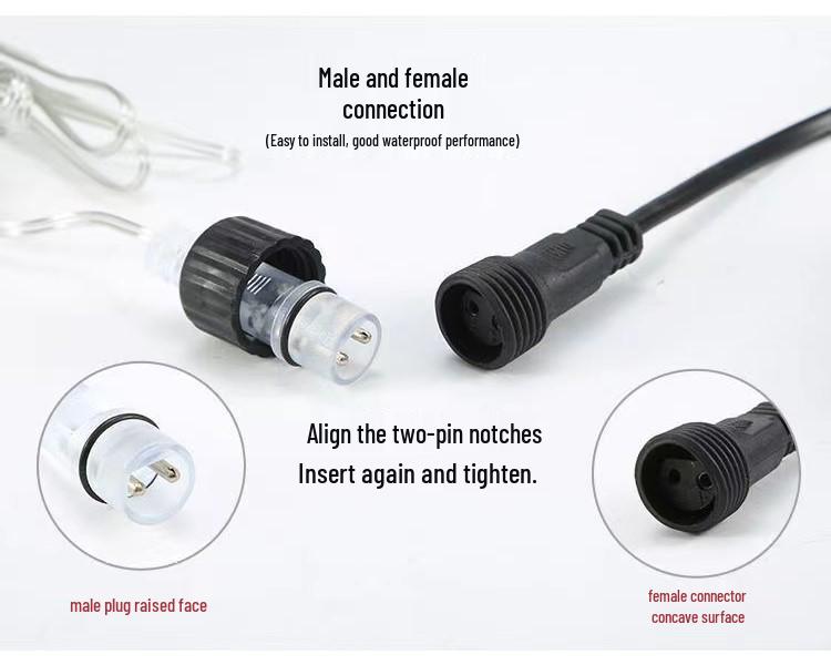 Светодиодные гирлянды на солнечной батарее, уличные водонепроницаемые медные провода, мягкая световая лента для украшения двора