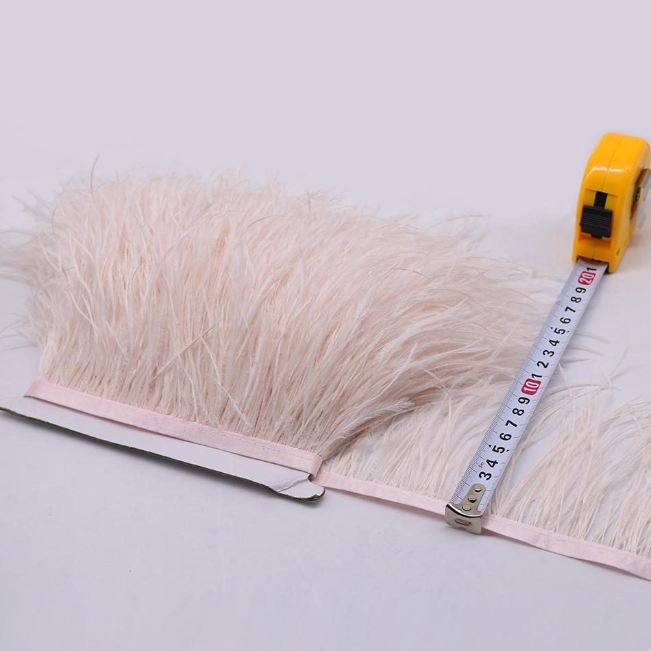 Перо 1 метр Цветные Натуральные Страусиные Перья Бахрома Отделка 8-10 см 10-15 см Лента Перья для Волос для Одежды Свадебный Декор Швейная Отделка