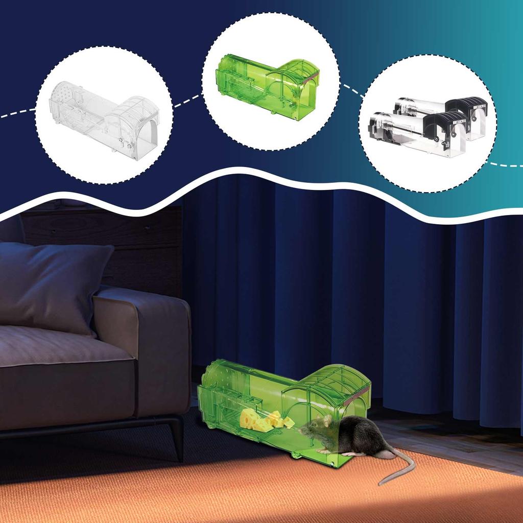 250*80*93Pedal-type Safe, Environmentally Friendly, Live Plastic Mousetrap (long Cage Model)