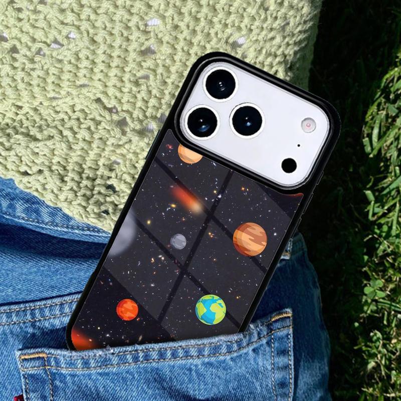 Астрономия Планеты Чехол для Телефона для IPhone 11 12 13 14 15 16e 17 Pro Max Coque для IPhone 17 Air