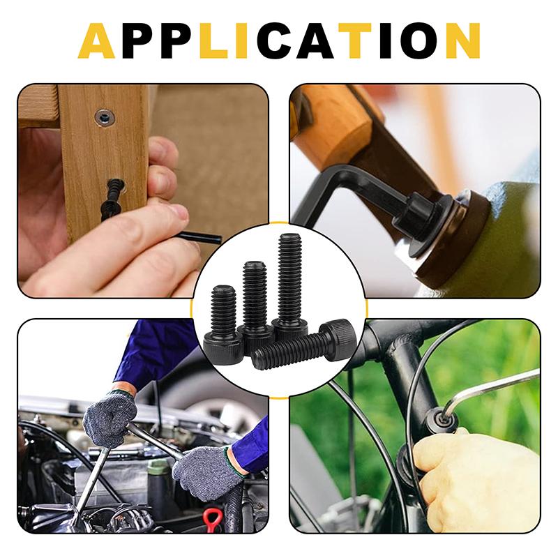 105 шт. болт с шестигранной головкой из углеродистой стали, гайка, шайба, полный комплект