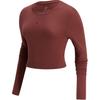Футболка Nsw Chill Knit Round Neck Slim Fit с коротким рукавом, женские топы, темно-красный HF5323-625