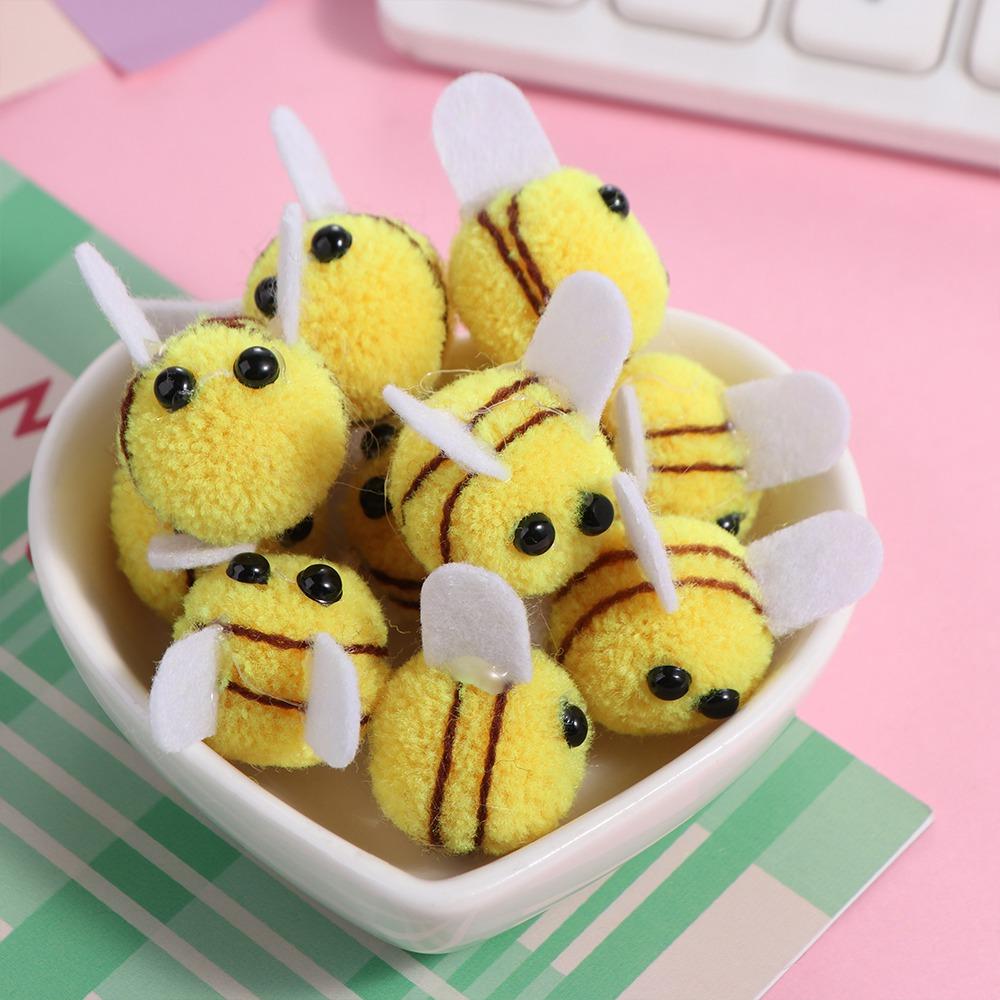 10 шт. Желтая шерстяная фетровая маленькая пчелка креативная мини-пчелка искусственные пчелы поделки декор одежды