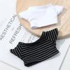Gift 20 cm Stripes Short Sleeve Black White Doll Clothes Doll Plush Clothing Doll Shirt Doll Pants