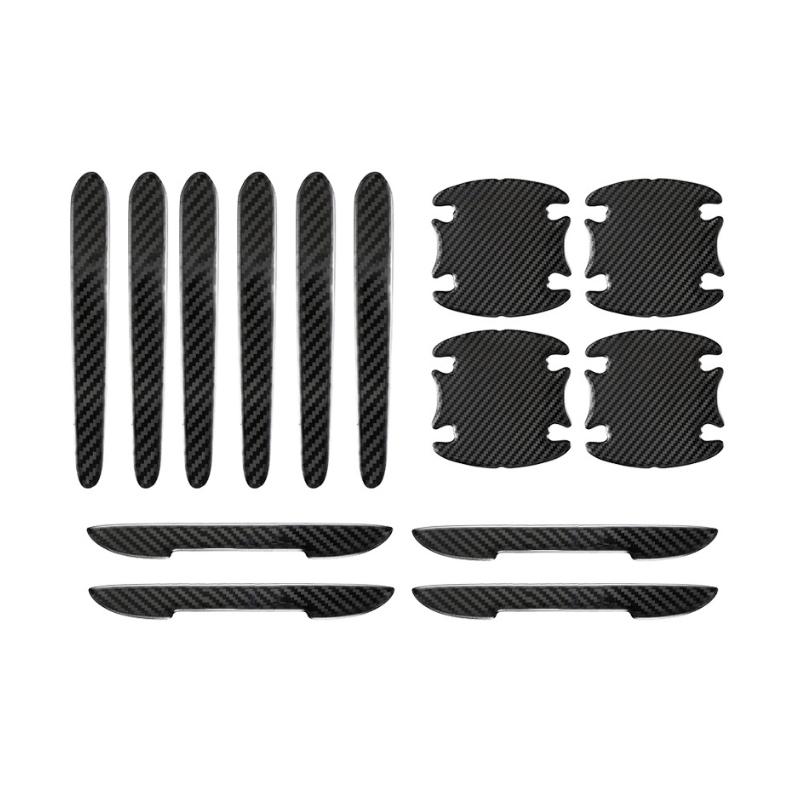 Carbon Fiber Car Anti Scratch Car Door Handle Protector Automobiles Handle Sticker For Toyota RAV4 2016-2025 Exterior Accessorie