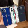 Прозрачный мягкий чехол для телефона с флагом Италии для IPhone 15 12 14 16 17 13 Plus 11 Pro Max 13 Pro