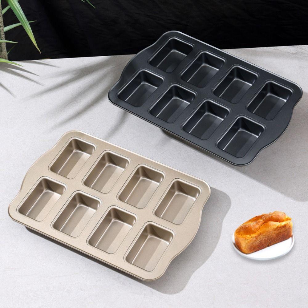 Large Capacity Mini Bread Baking Mold 8-Cavity Carbon Steel Cake Mold Muffin Dessert Tray Bakeware