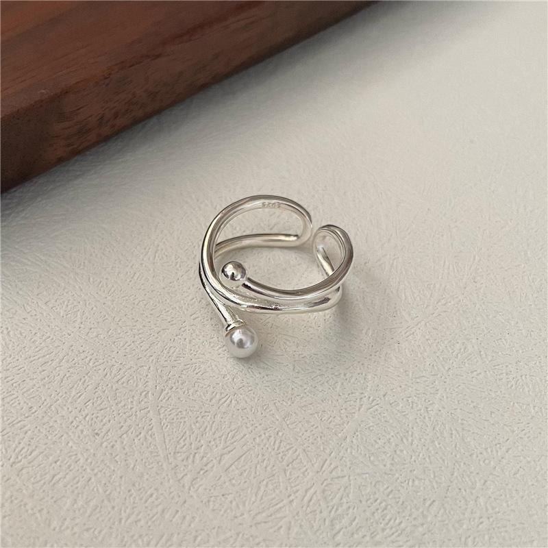 Ada Jewelry Anillo De Plata Esterlina 925 Sterling Silver Fashion Women's Eternity Band Multi-Layer Trendy Ring