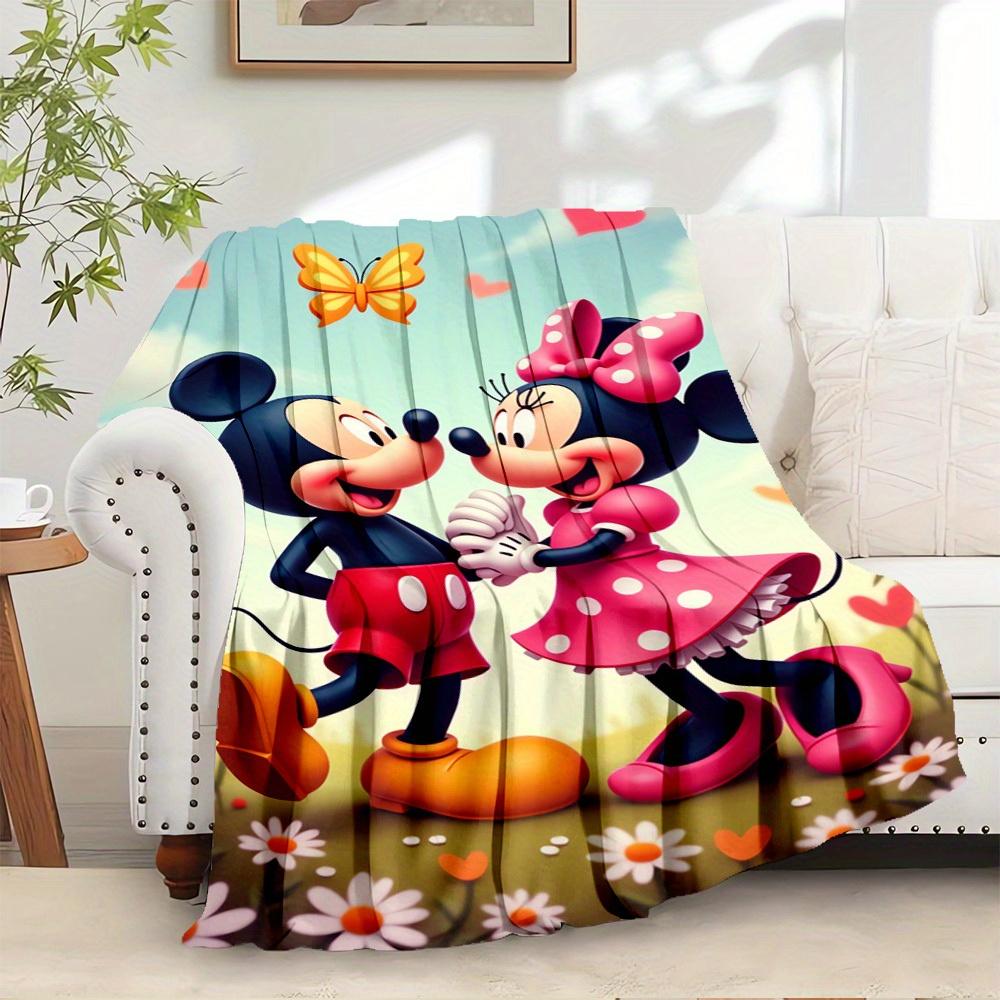 1pc Flannel Disney Mickey Mouse Riding Dolphin Bedding Throw Blanket Sofa Cover Gift Home