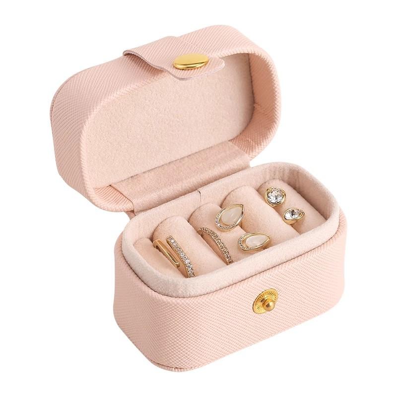 Simple ins mini ring box travel portable stud earrings jewelry box earrings gift jewelry box storage box