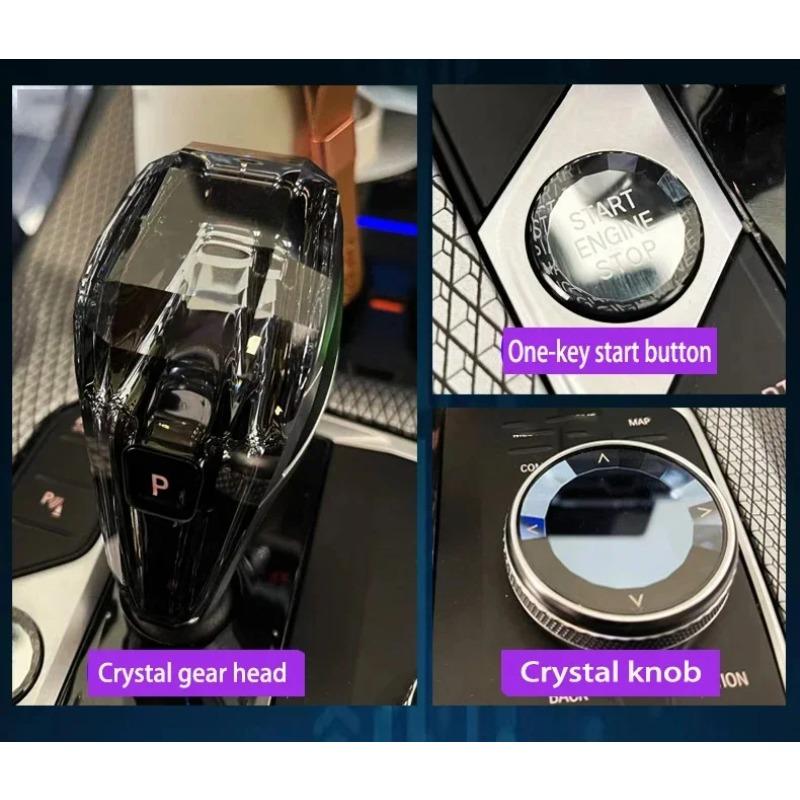 Кристальная ручка рычага переключения передач из 4 частей для BMW 3 5 серии X3 X5 X6 F44 G20 G05 G06 G08 G30 6GT Автоматическая кристальная ручка переключения передач