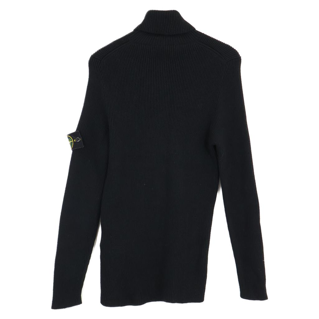 STONE ISLAND Отличное состояние 7315522C2 20AW трикотажные топы с высоким воротником L черный б/у