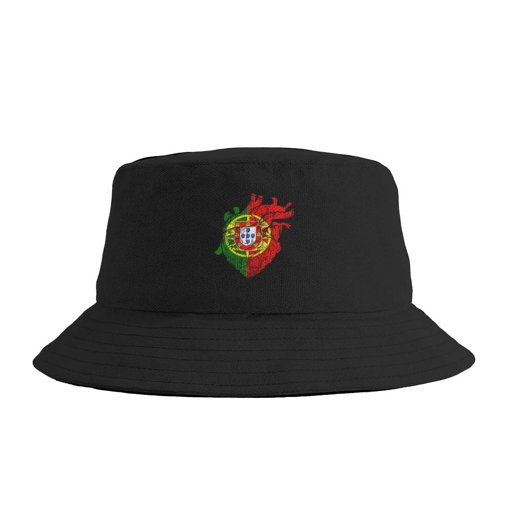 Portugal Flag Portuguese Pride Bucket Hat Outdoor FisherUnisex Caps For Women Vintage Vacation Visor Hats Soft Fold Design Cap