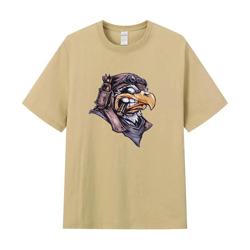 Летняя мужская футболка высокого качества из хлопка с короткими рукавами и принтом, женская футболка, модная спортивная рубашка, повседневный топ для бега