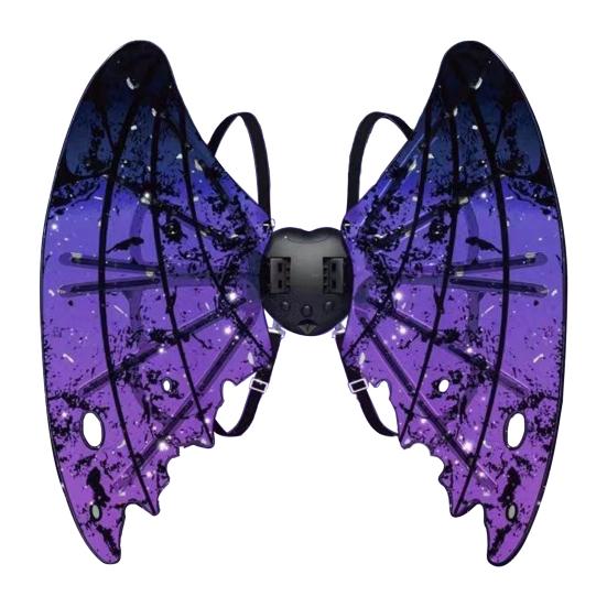 Электрические крылья бабочки, светящиеся крылья принцессы-феи с музыкальным освещением, нарядные крылья ангела, аксессуары для костюма для девочек, домашних животных
