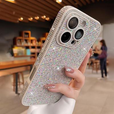 Блестящий Алмазный Стразы Чехол Для Телефона Для iPhone 17 16 15 14 13 12 Pro Max Защита Камеры Ударопрочный Бампер